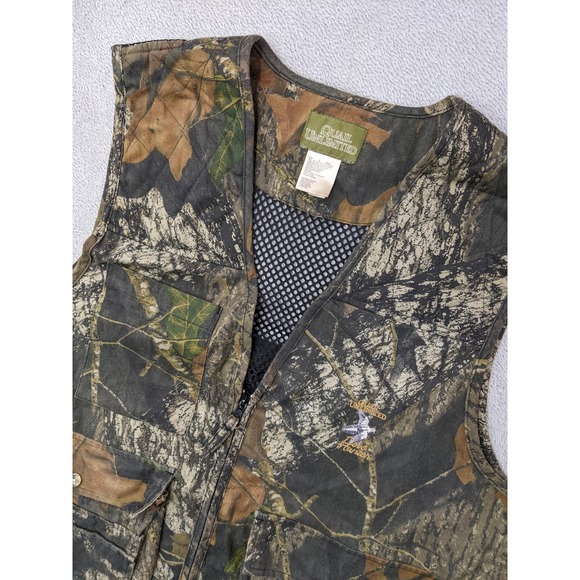 Quail Unlimited Mens Medium Camo Hunting Vest Mossy Oak Break Up Outdoors - Picture 1 of 10